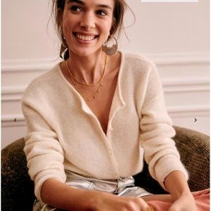 Sezane Gaspard Cardigan Ecru Size S